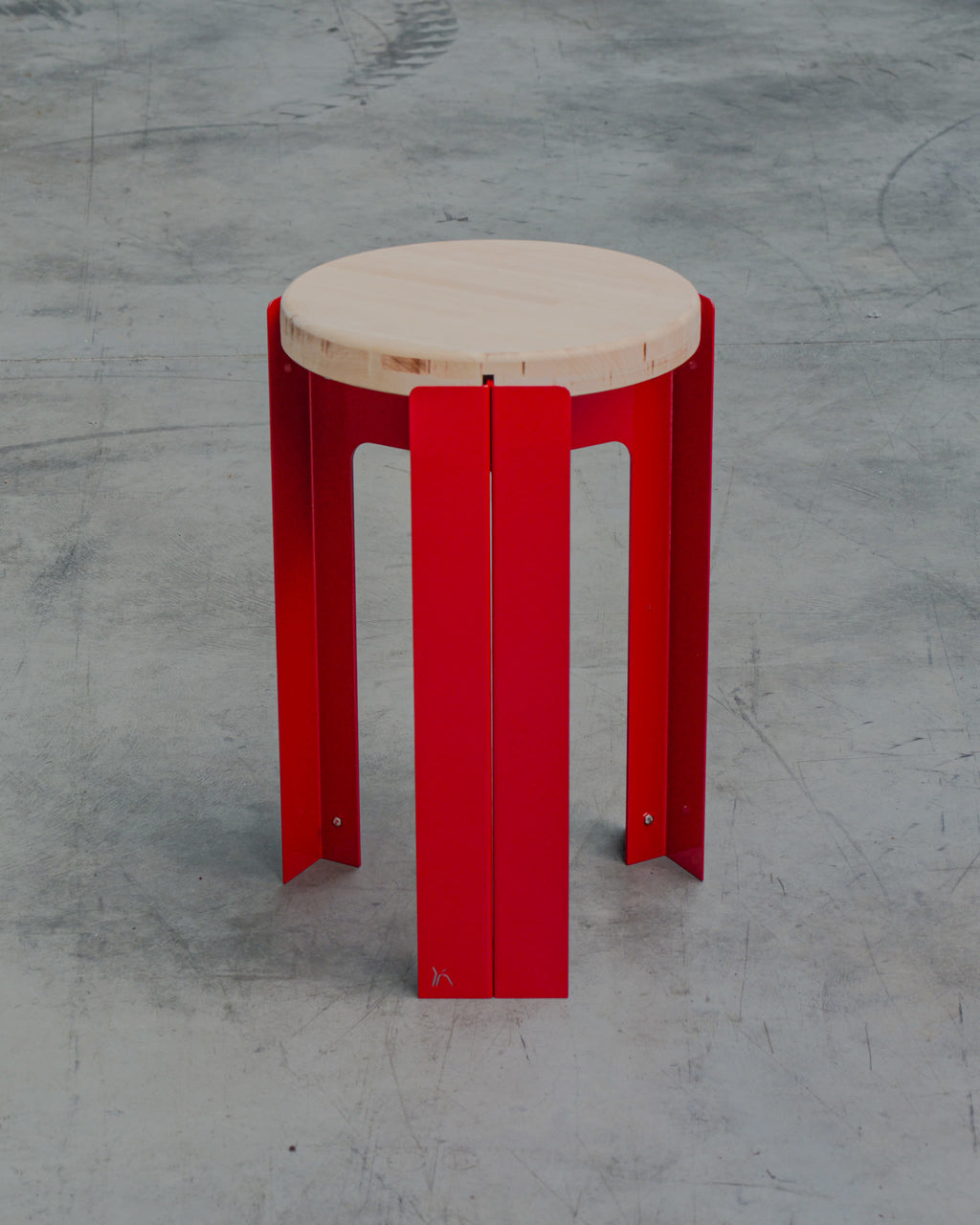 Tabouret Cobalt en Rouge